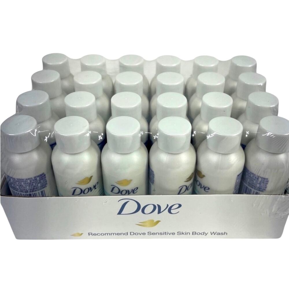 Dove Sensitive Skin Body Wash Great for Travel Hospitality 24-1.8oz size Bottles